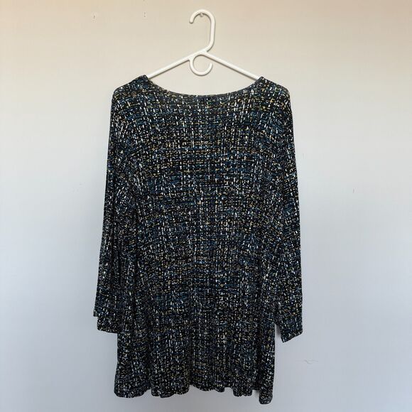 J. Jill Wearever Womens Top Large Abstract Colorful Stretch Casual Office Work - Picture 5 of 5